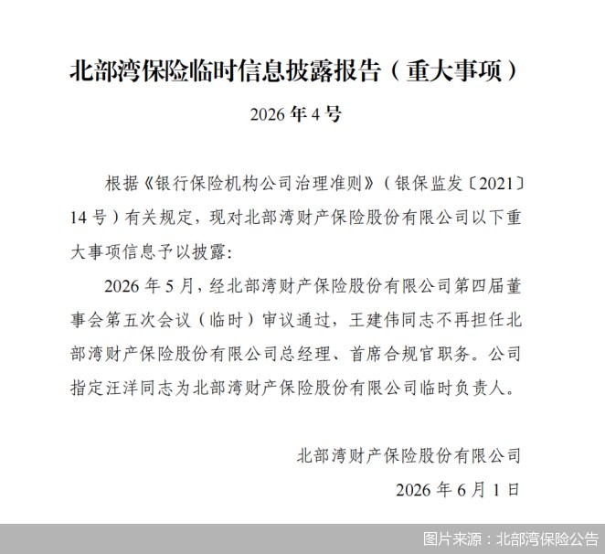 百万罚单、增资未完！北部湾保险外聘总经理离任